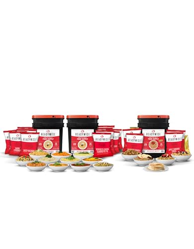 Emergency Food Supply 360 Servings 3 Buckets Freeze Dried Dehydrated O30906