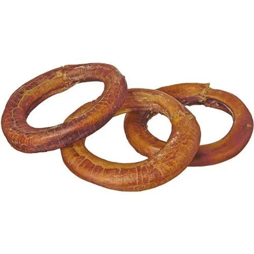 Natural 4" Bully Stick Rings for Dogs, 3 Count M1397