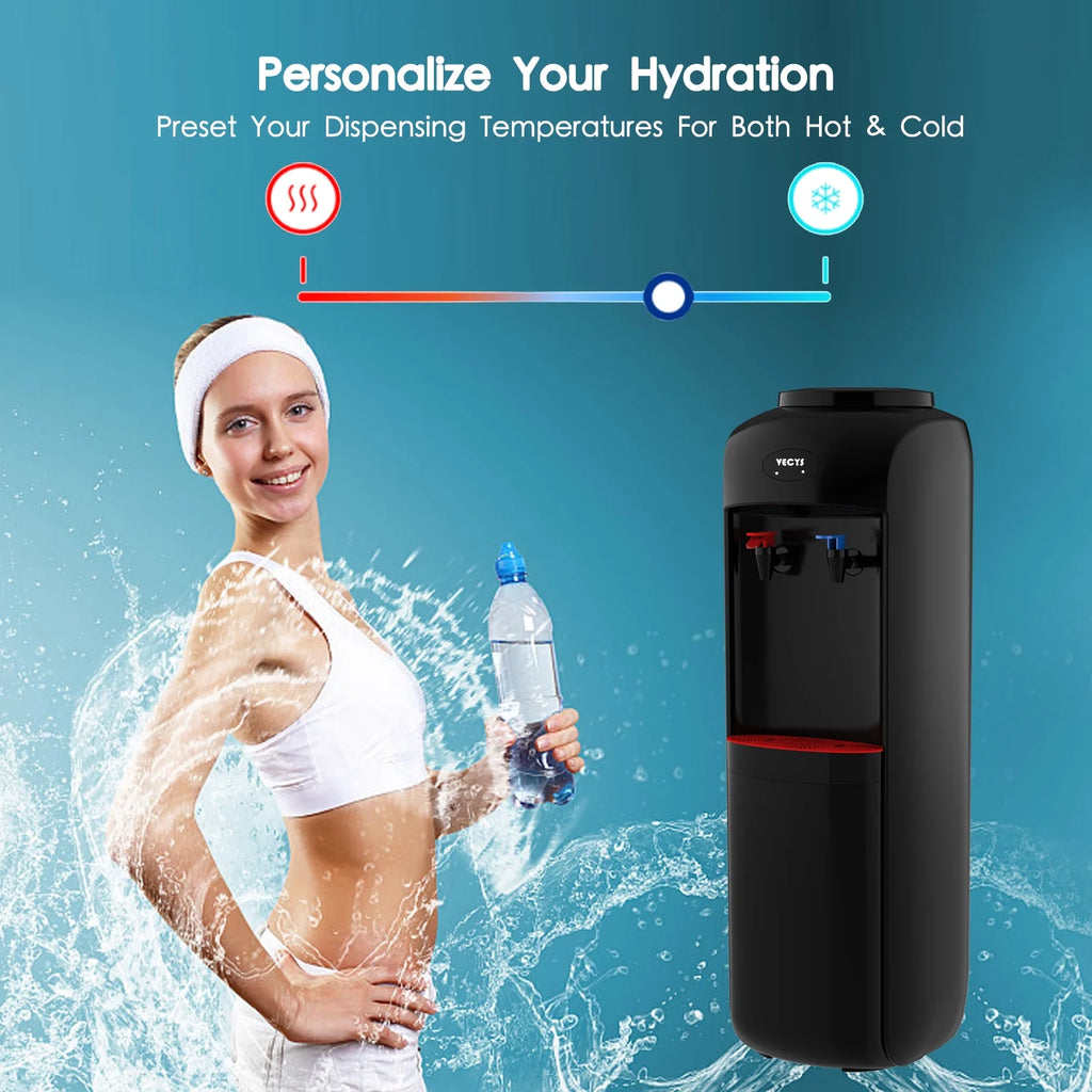 Hot and Cold Water Cooler Dispenser with Child Safety Lock E973258
