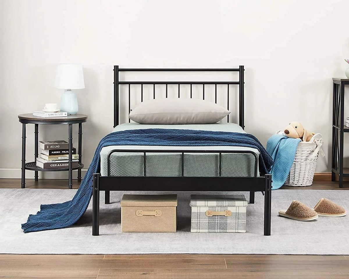 Black Twin Bed Storage Frame J8205