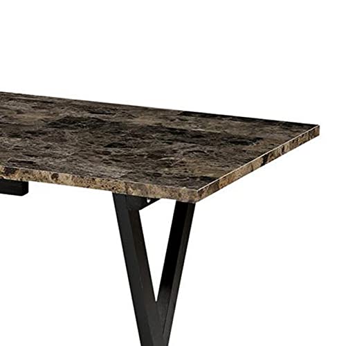 Tray Table Set Faux Marble Brown H4376