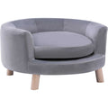 28-in. Faux-Velvet Circular Pet Bed O91090