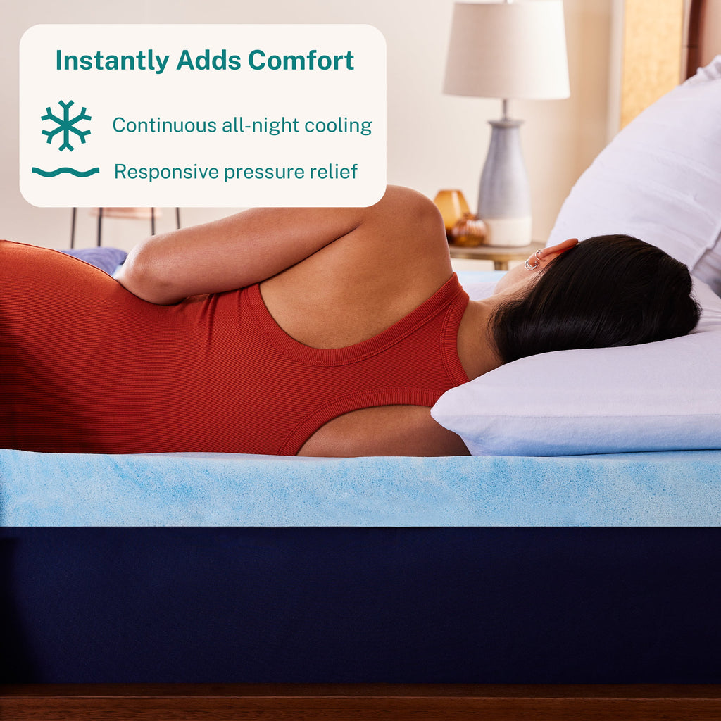 Gel Memory Foam Mattress Topper, King, 3 inch U51277