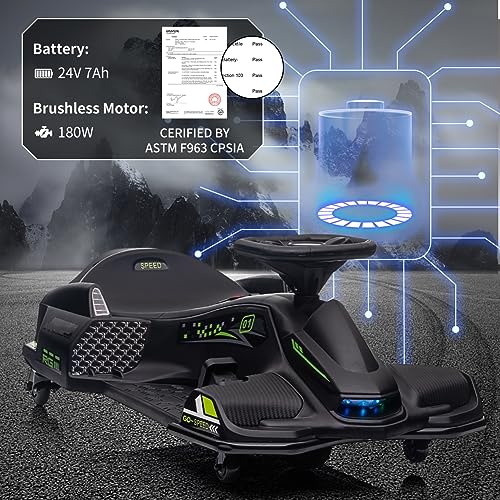 24V Kids Electric Drift Go-Kart with LED Light X45082