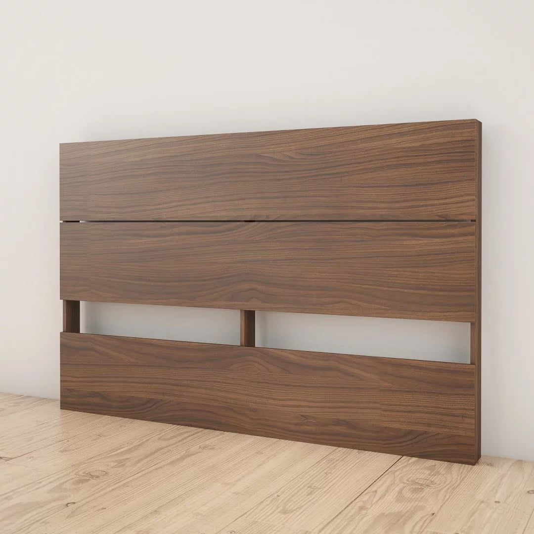 Queen Size Walnut Wood Headboard N3319