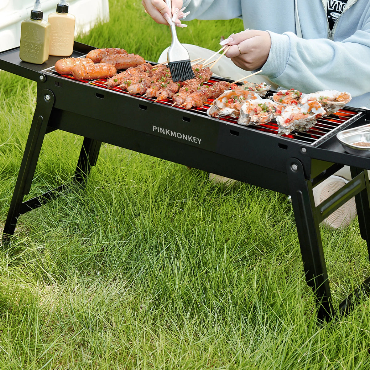 Electric Outdoor Searing Grill with Offset Smoker X973479