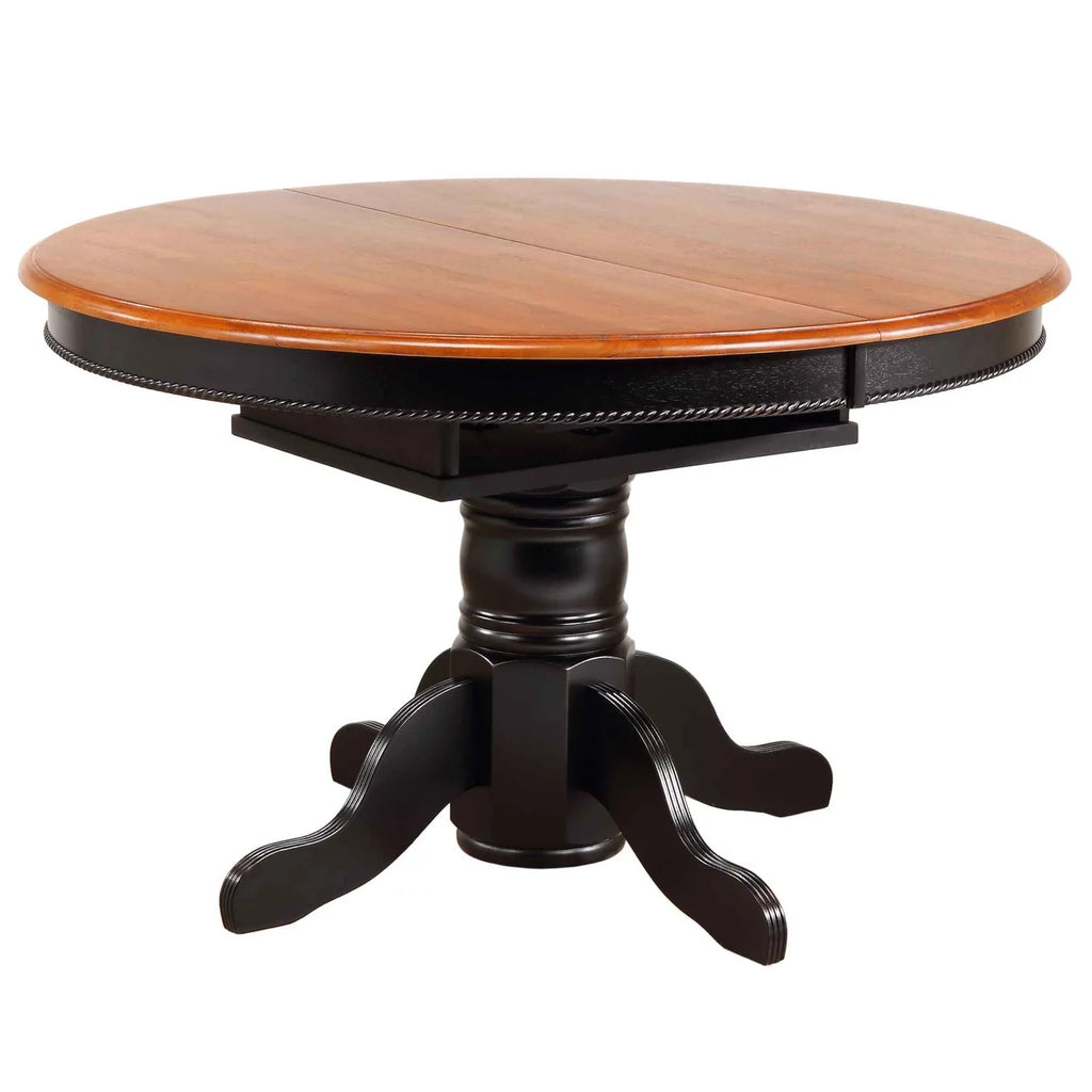 5 Pc Black Cherry Wood Dining Set J33862