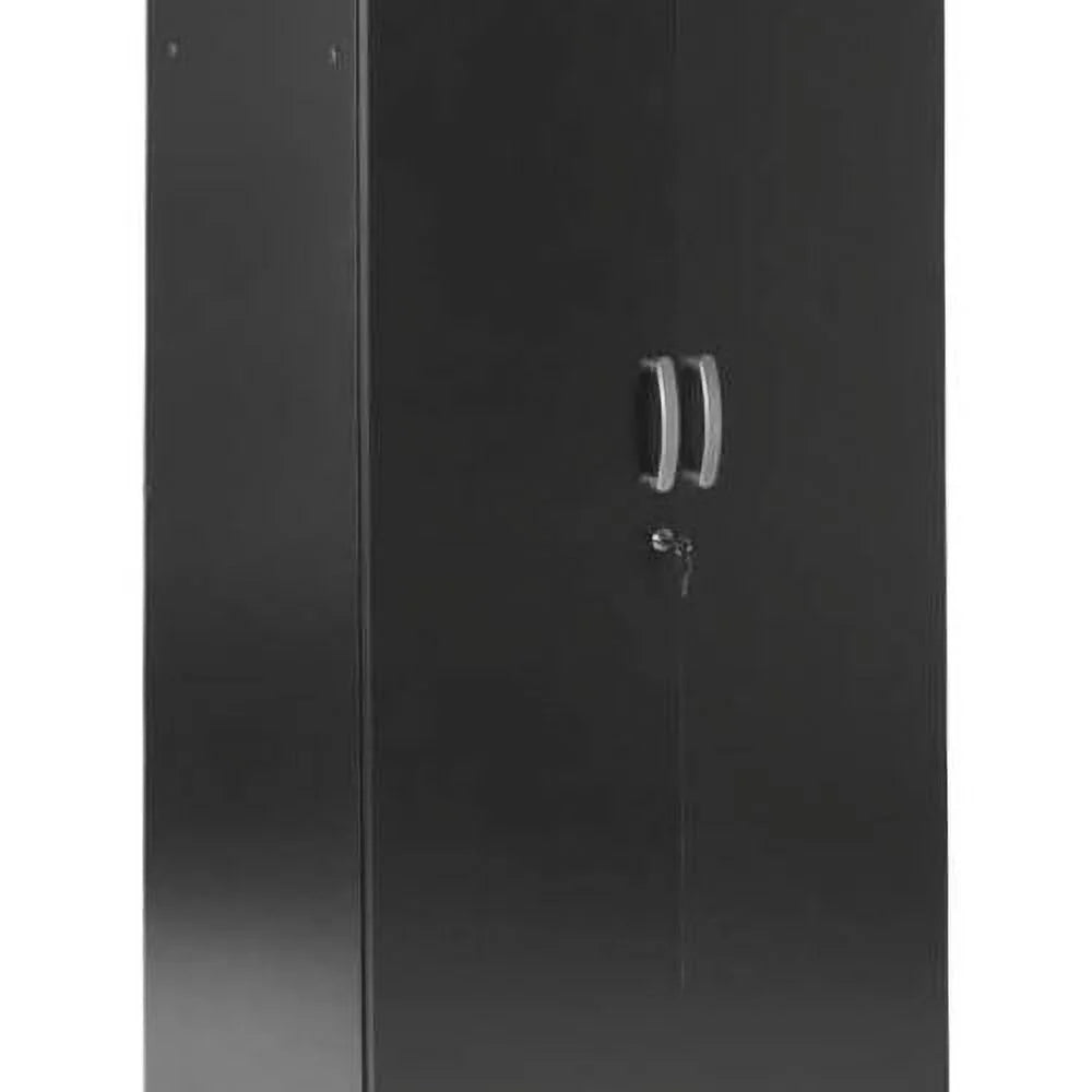 Black Wood Two Door Armoire Wardrobe Cabinet L358844