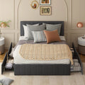Full Bed Frame with 4 Storage Drawers D6625