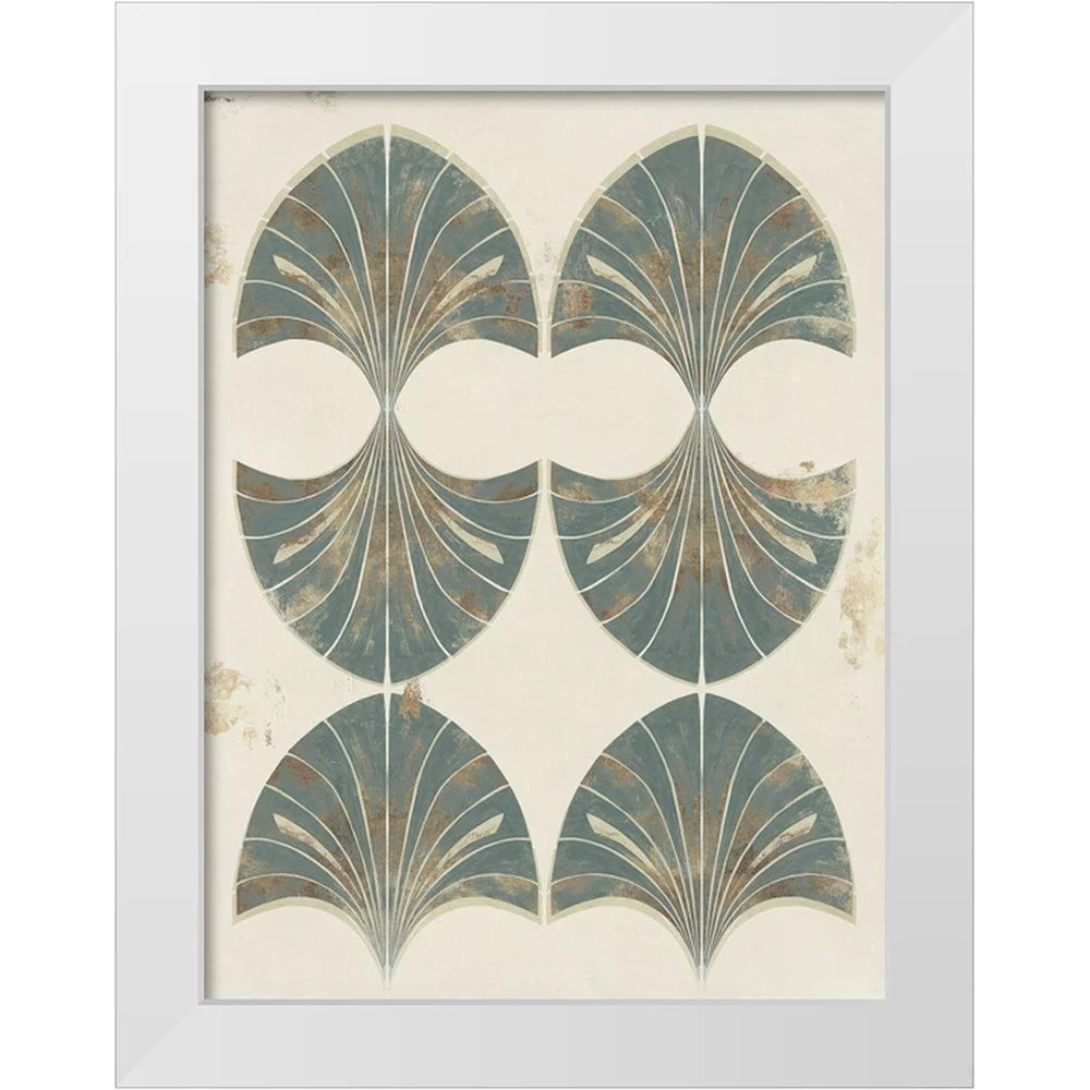 White Modern Wood Framed Art Print I506005