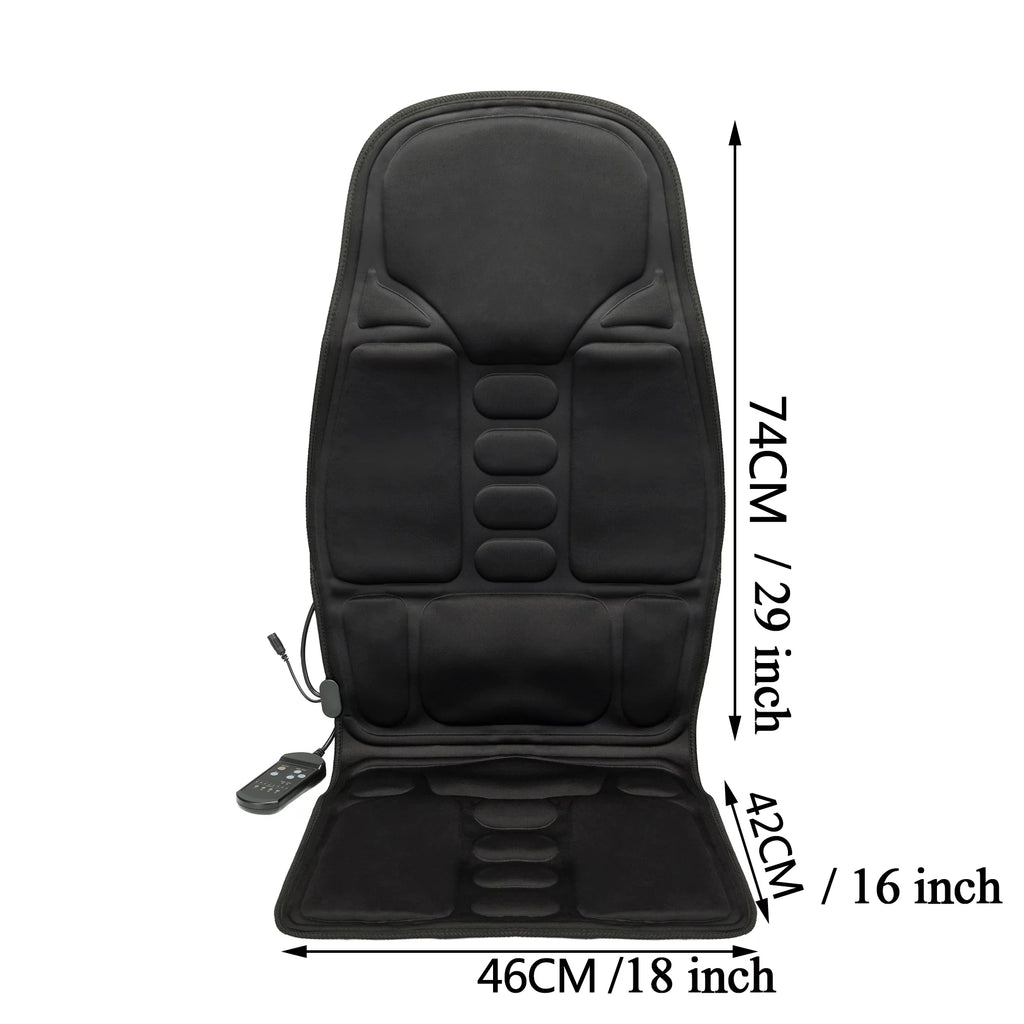 8 Vibrating Heated Massage Seat Cushion S4819