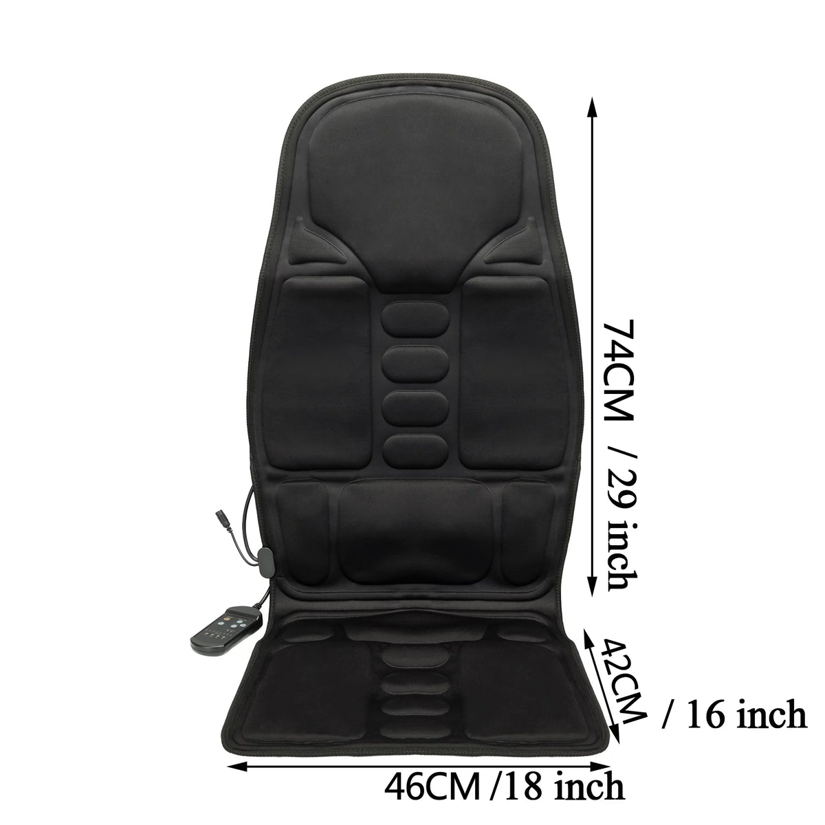 8 Vibrating Heated Massage Seat Cushion S4819
