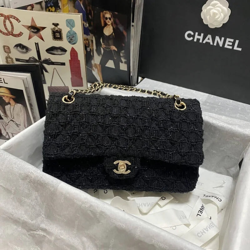 Black Tweed Bag H995