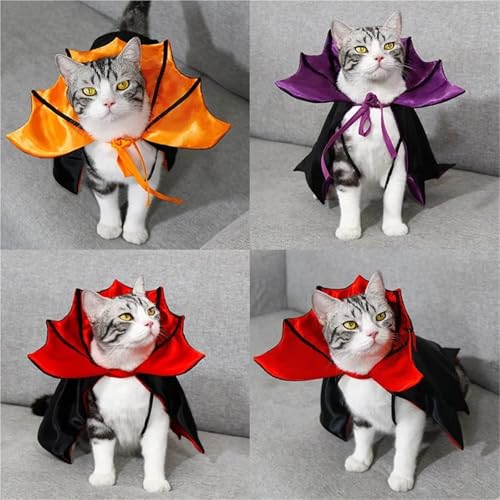 4-Piece Halloween Pet Cosplay Vampire Cloak Outfit U8603