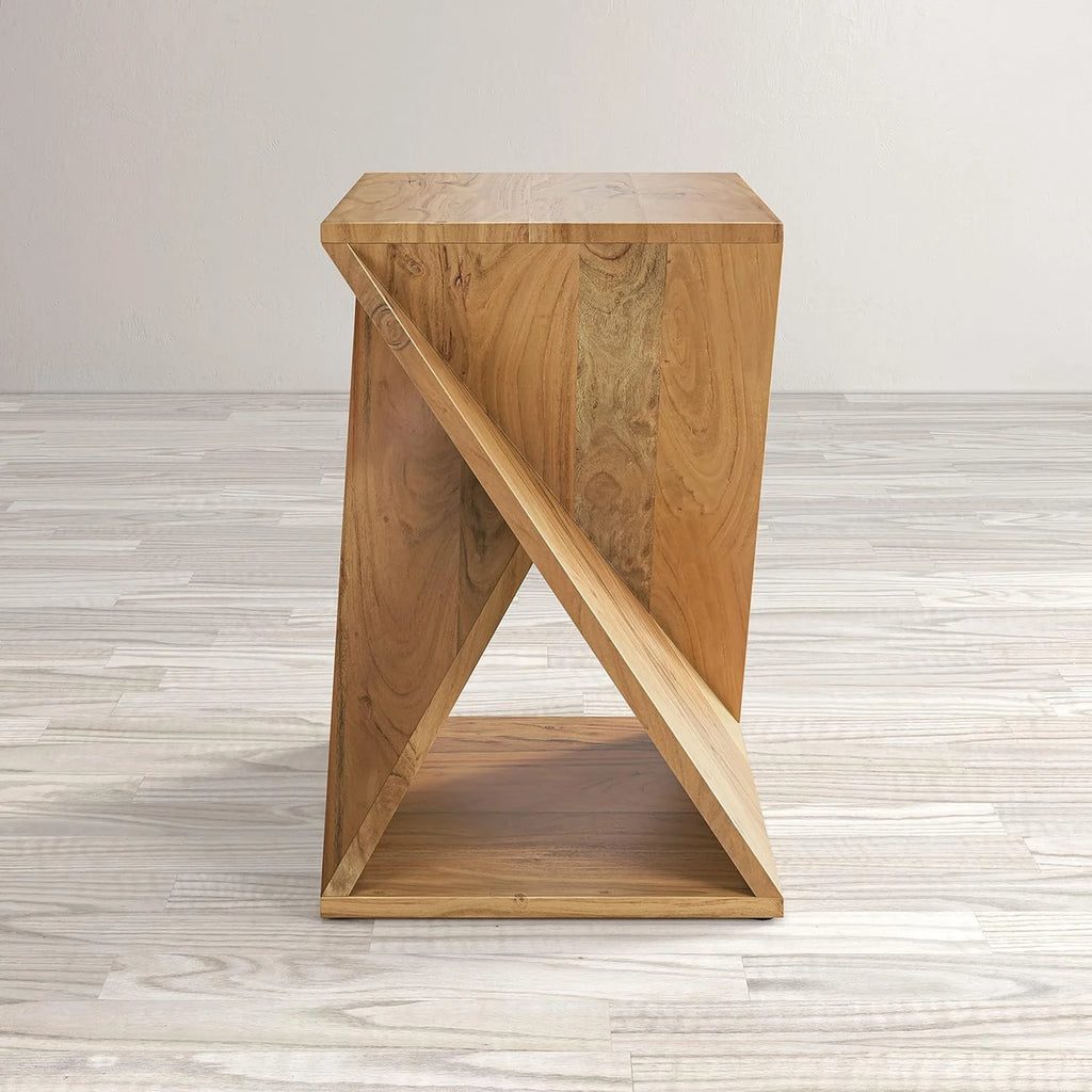 Solid Wood 24" Tall Modern Table Pre-Assembled N47298
