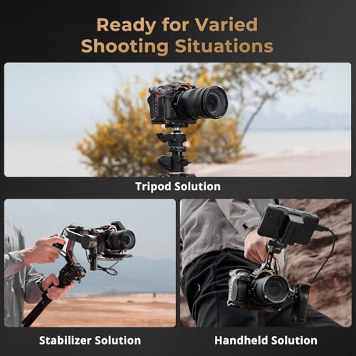 Aluminum Alloy Camera Cage with Quick Release Plate and Cold Shoe Mount R38755