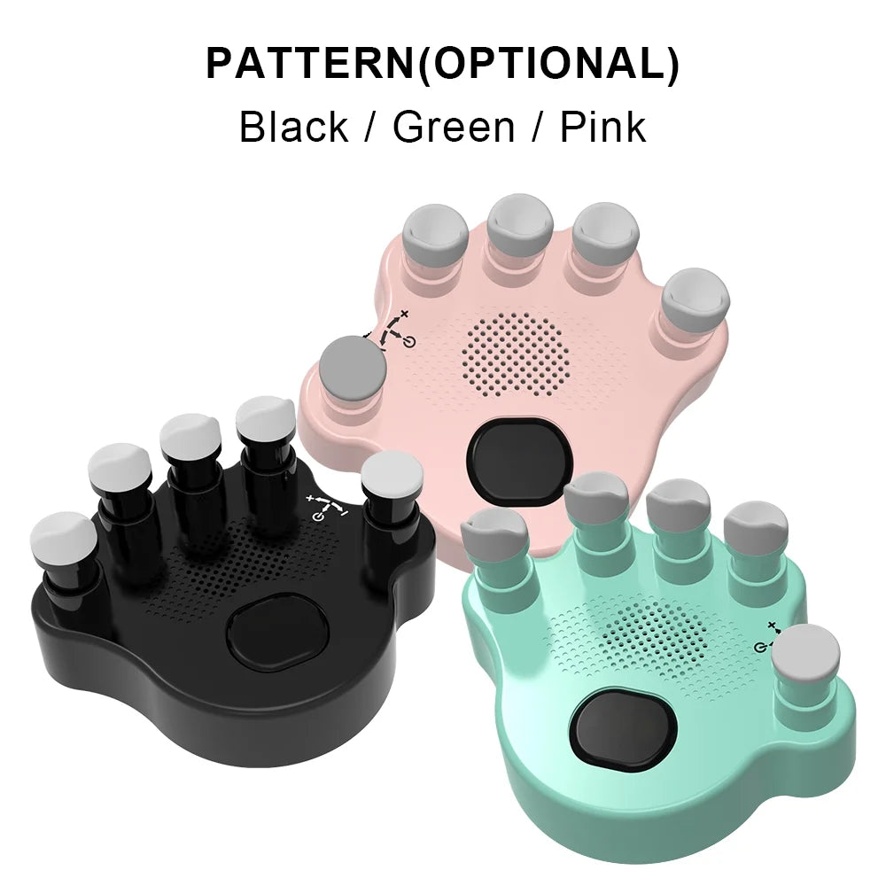 Hand Exerciser Trainer, 2Pcs Piano Hand Shape Corrector, Hand Strengthener with Speaker, Silicone Button, Anti-slip Design I85900