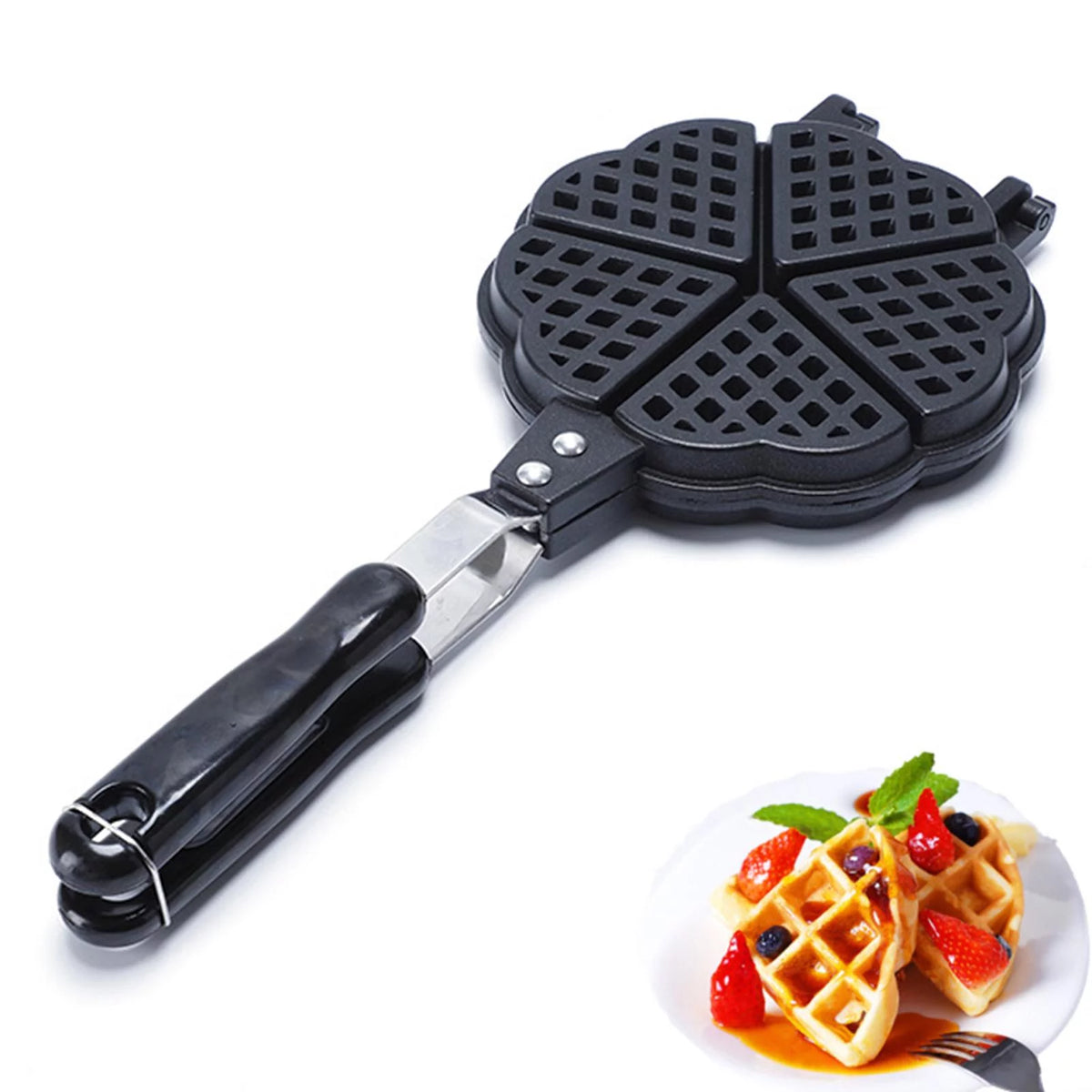 Waffle Maker Pan Portable Bakeware L232