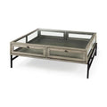 Grey Brown Shadowbox Coffee Table P176031