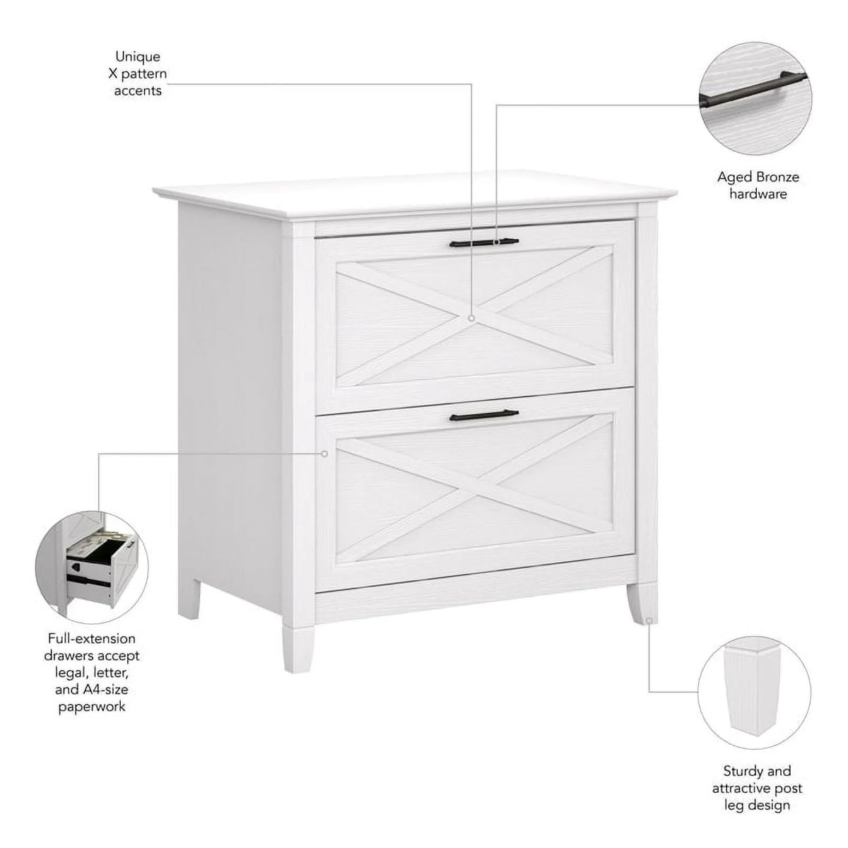 Oak 2 Drawer Wood File Cabinet E706463
