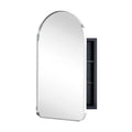 Chrome Arched Recessed Medicine Cabinet with Mirror 16x28.3'' A17789
