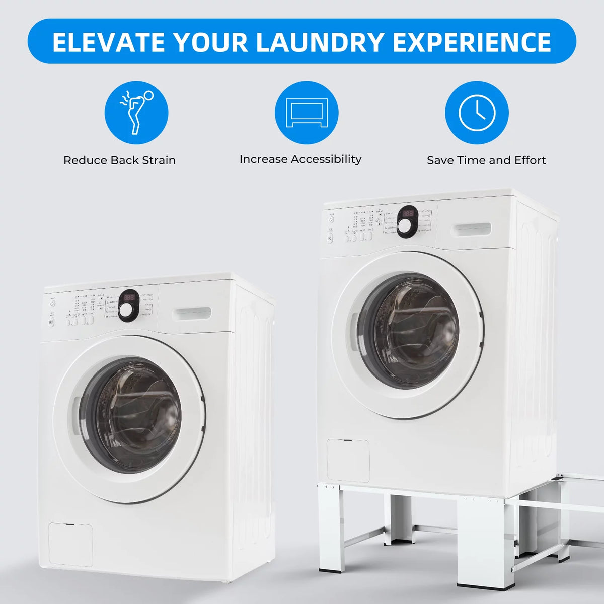 White 2-in-1 Laundry Pedestal B60097