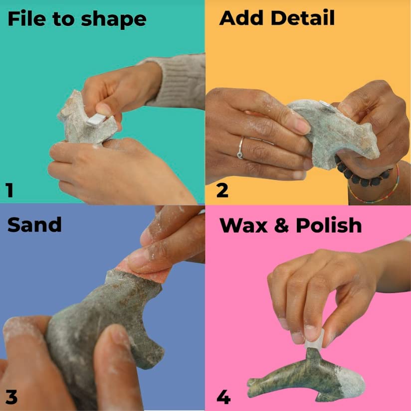 DIY Arts & Crafts Carving Kit Soapstone V7076
