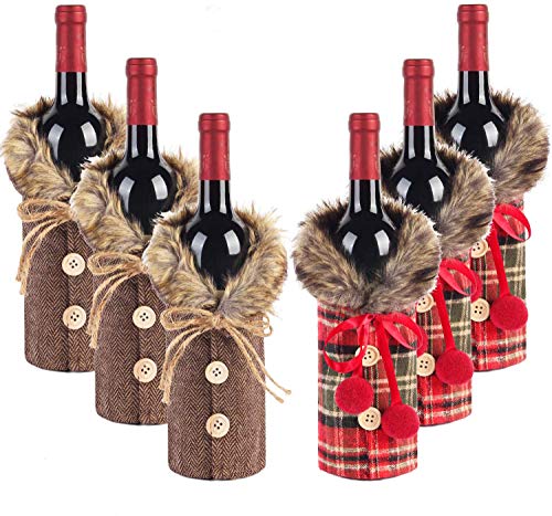 4 Pieces Christmas Sweater Wine Bottle Covers X126