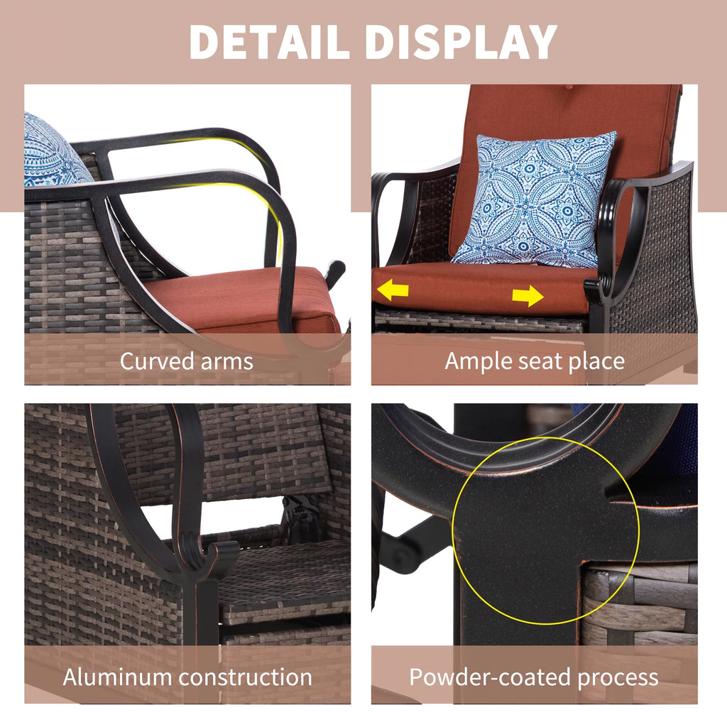 Outdoor Recliner Chair PE Wicker N266