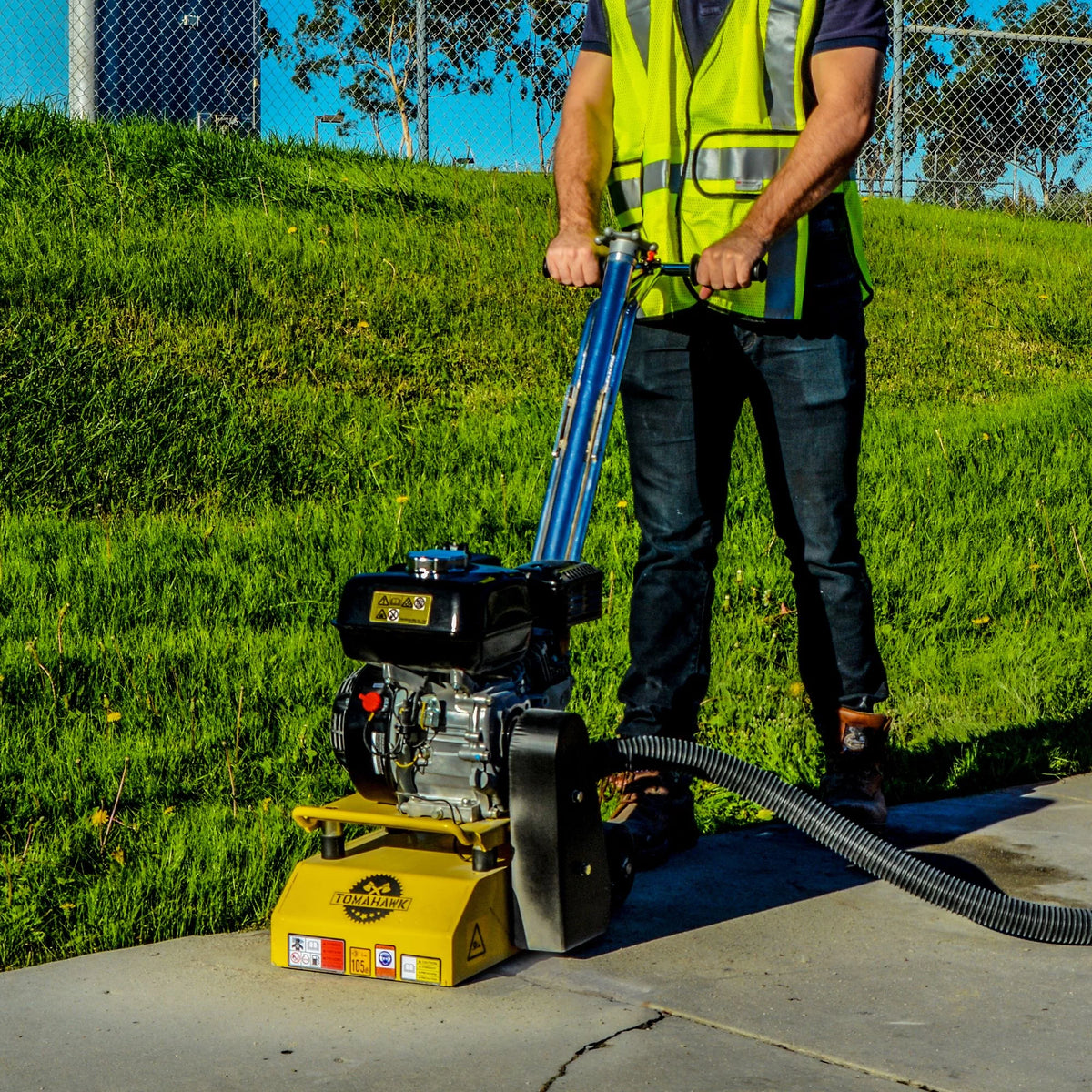 8 in. Gas Concrete Scarifier Planer Grinder with 5.5 HP Engine B610286