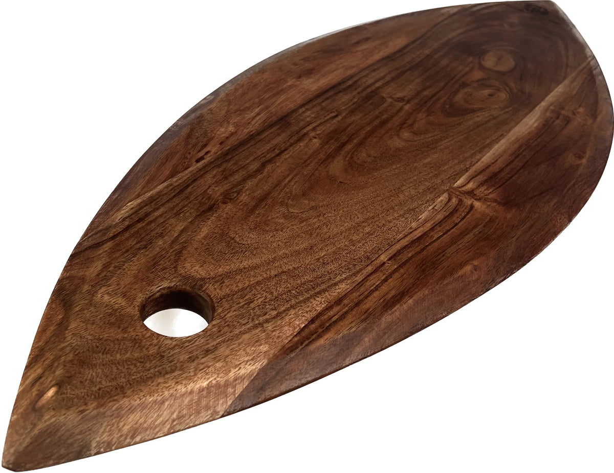 Fish Shaped Organic Brown Acacia Wood Cutting Board M91041