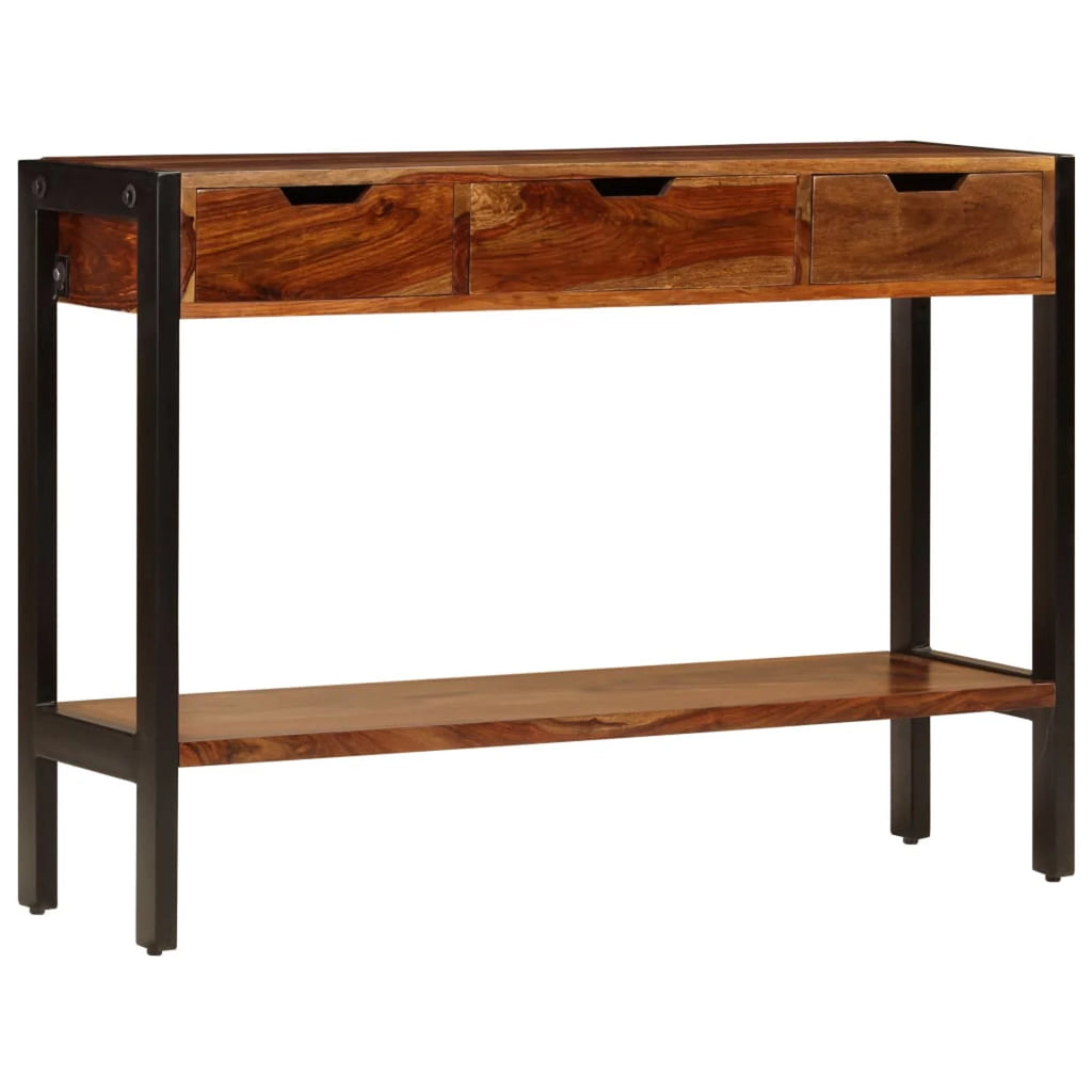 Solid Sheesham Wood Sideboard with 3 Drawers P667