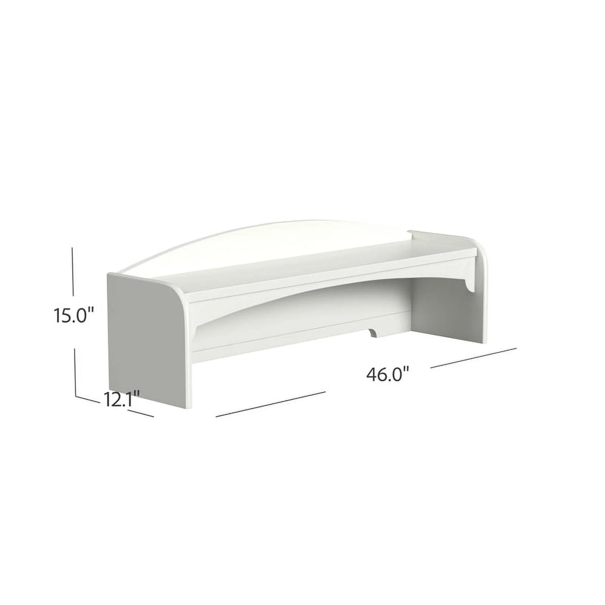 Bright White Engineered Hardwood Desk Hutch O84497