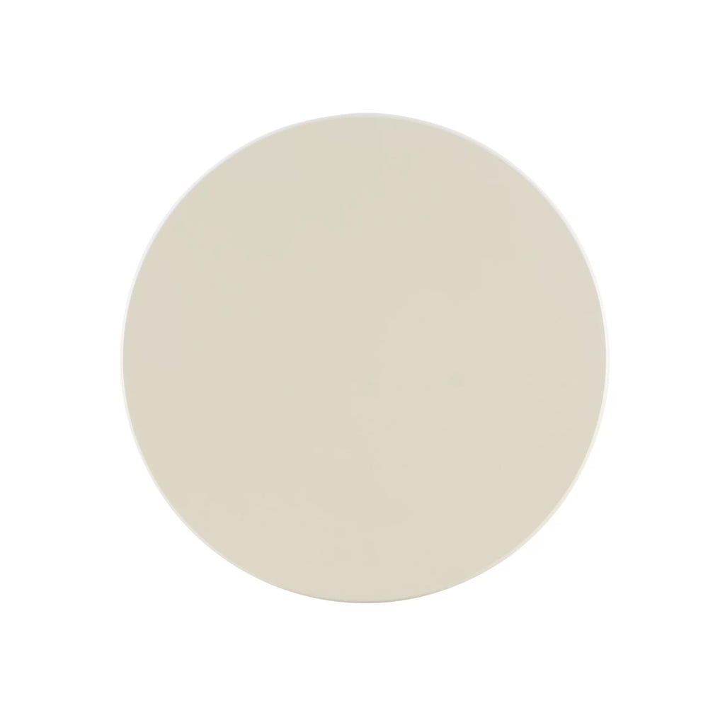 White Round Side Table with Shelf D285