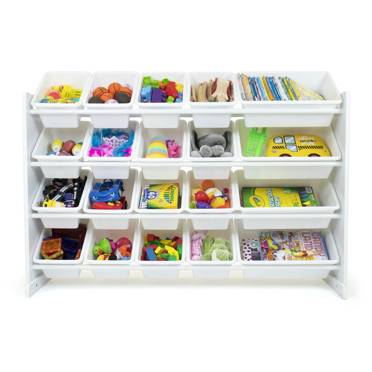 White Extra Large Toy Storage Organizer with 20 Storage Bins C58140