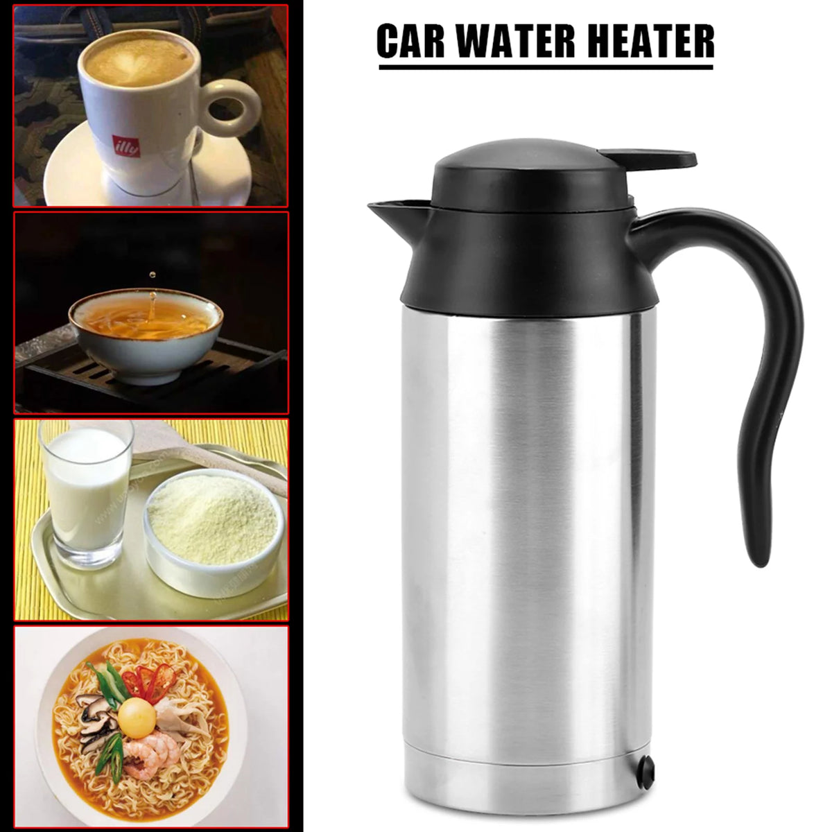 Portable 750ml 24V Travel Car Kettle Water Heater Bottle N416