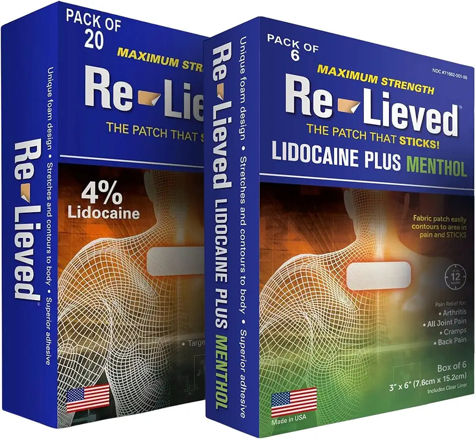 4% Lidocaine & 1% Menthol Pain Relief Patches R18917