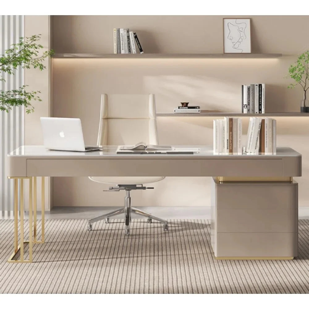 White Writing Desk with Drawer U441040