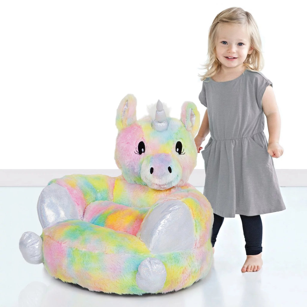 Plush Rainbow Unicorn Chair N3680
