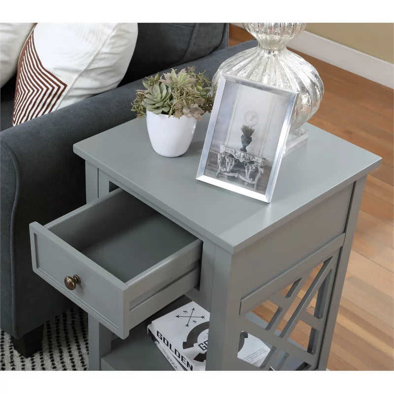 Gray Wood Coffee Table and Two End Tables Set of 3 R696
