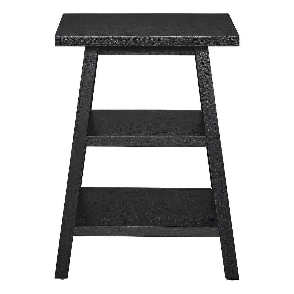 Square End Table in Black Charcoal Oak H784