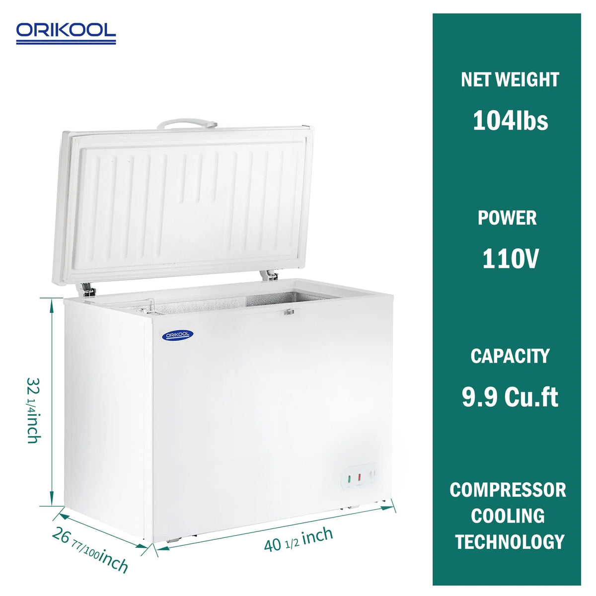 9.9 Cu.ft Chest Freezer with Lockable Lid X82919