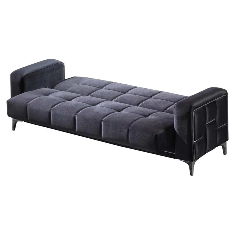 Anthracite Convertible Sleeper Loveseat O871499