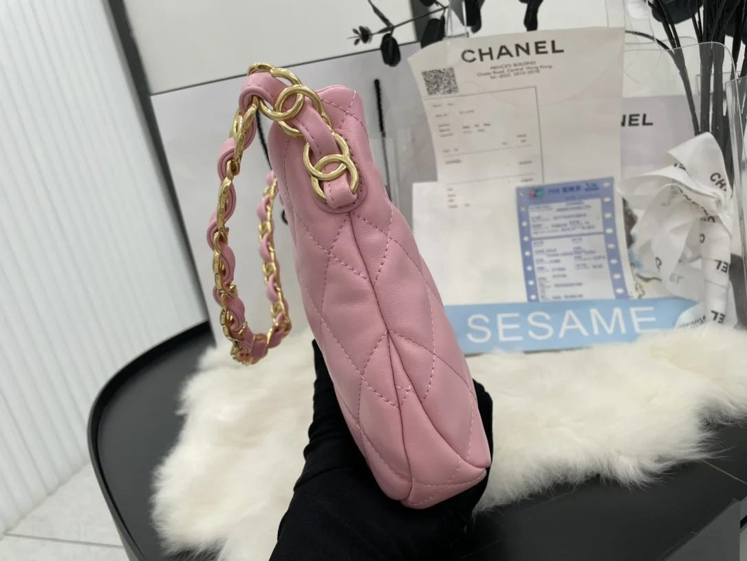 Pink Hobo Handbag L387