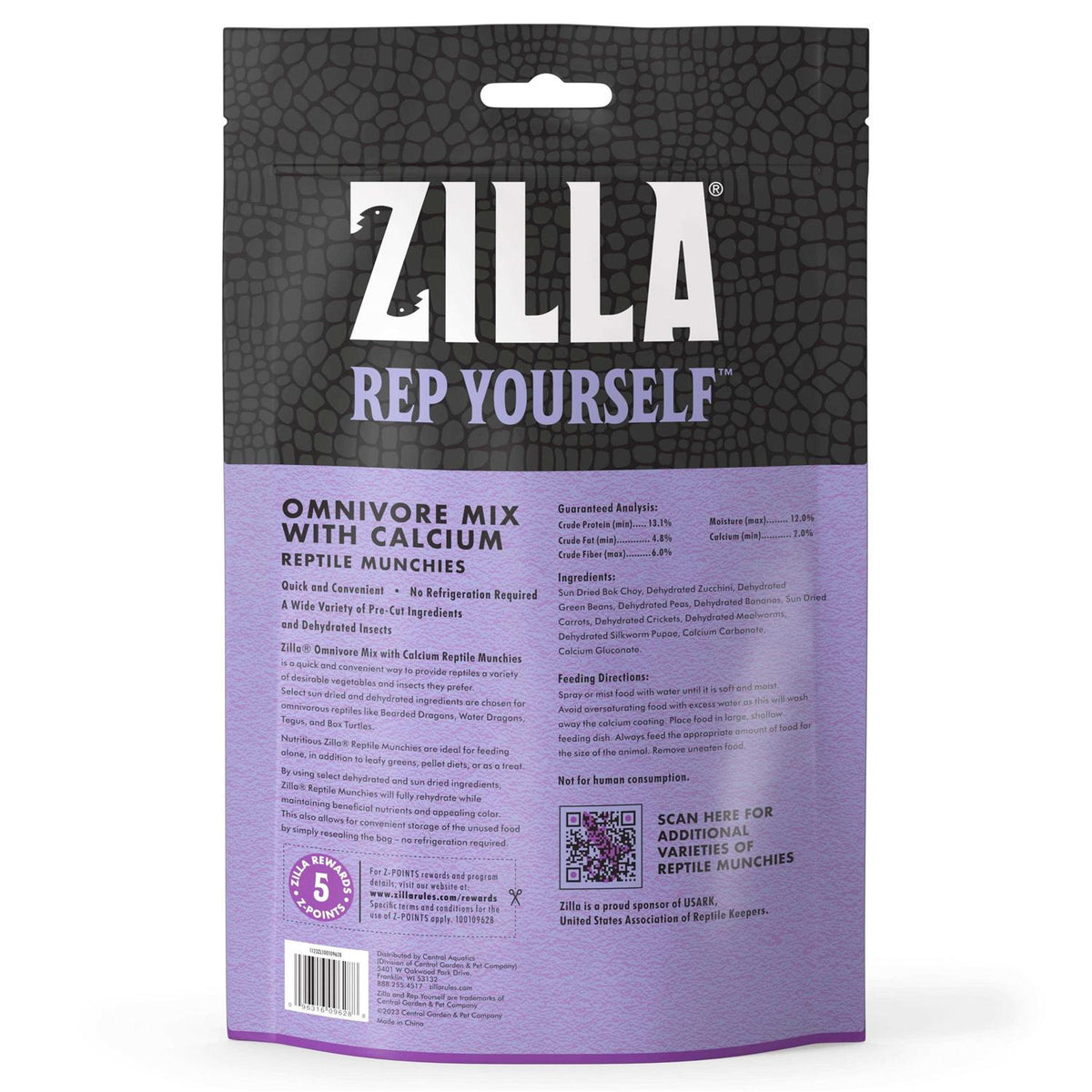 Reptile Munchies Omnivore Mix with Calcium C93985