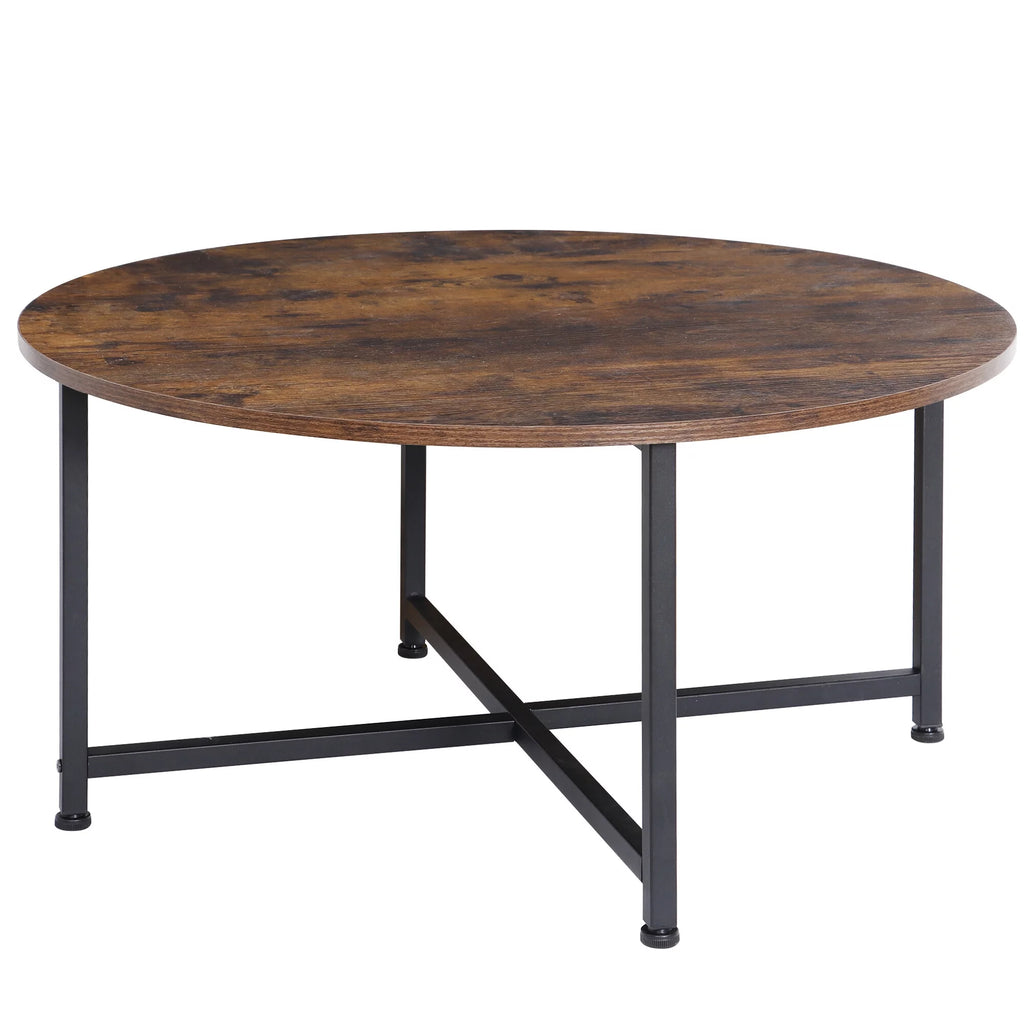 Round Coffee Table Brown MDF Table Top A87167
