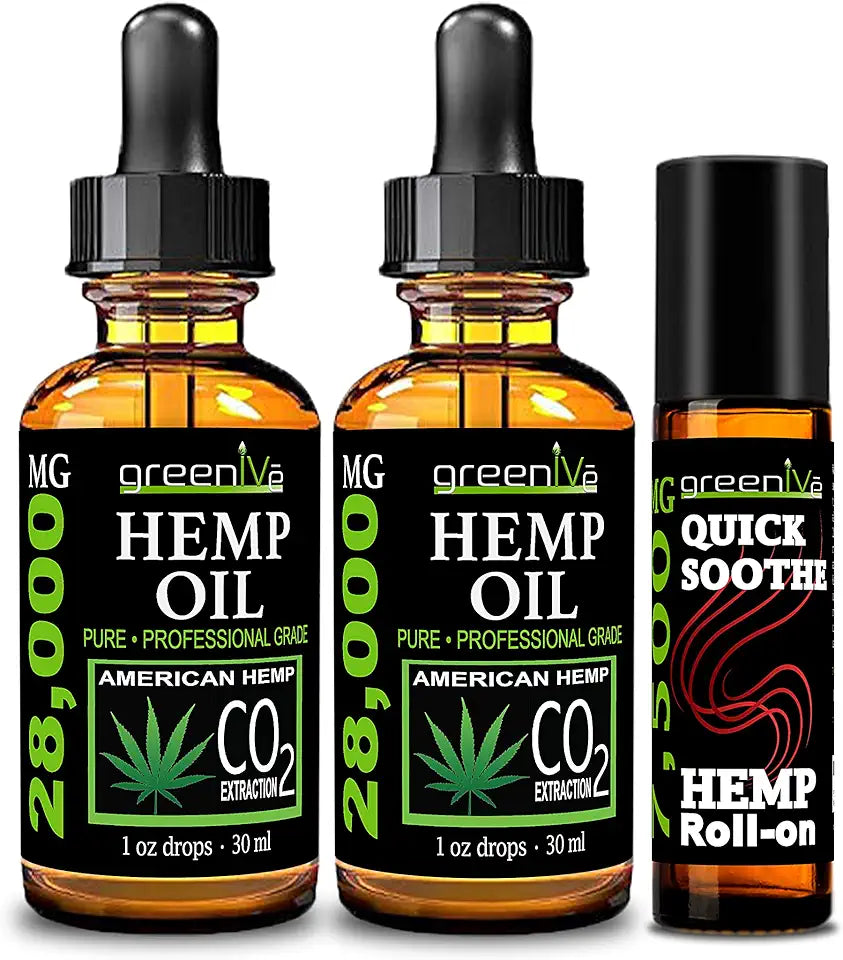 Hemp Oil 28,000mg 2 Pack Roll-On 7,500mg J7924