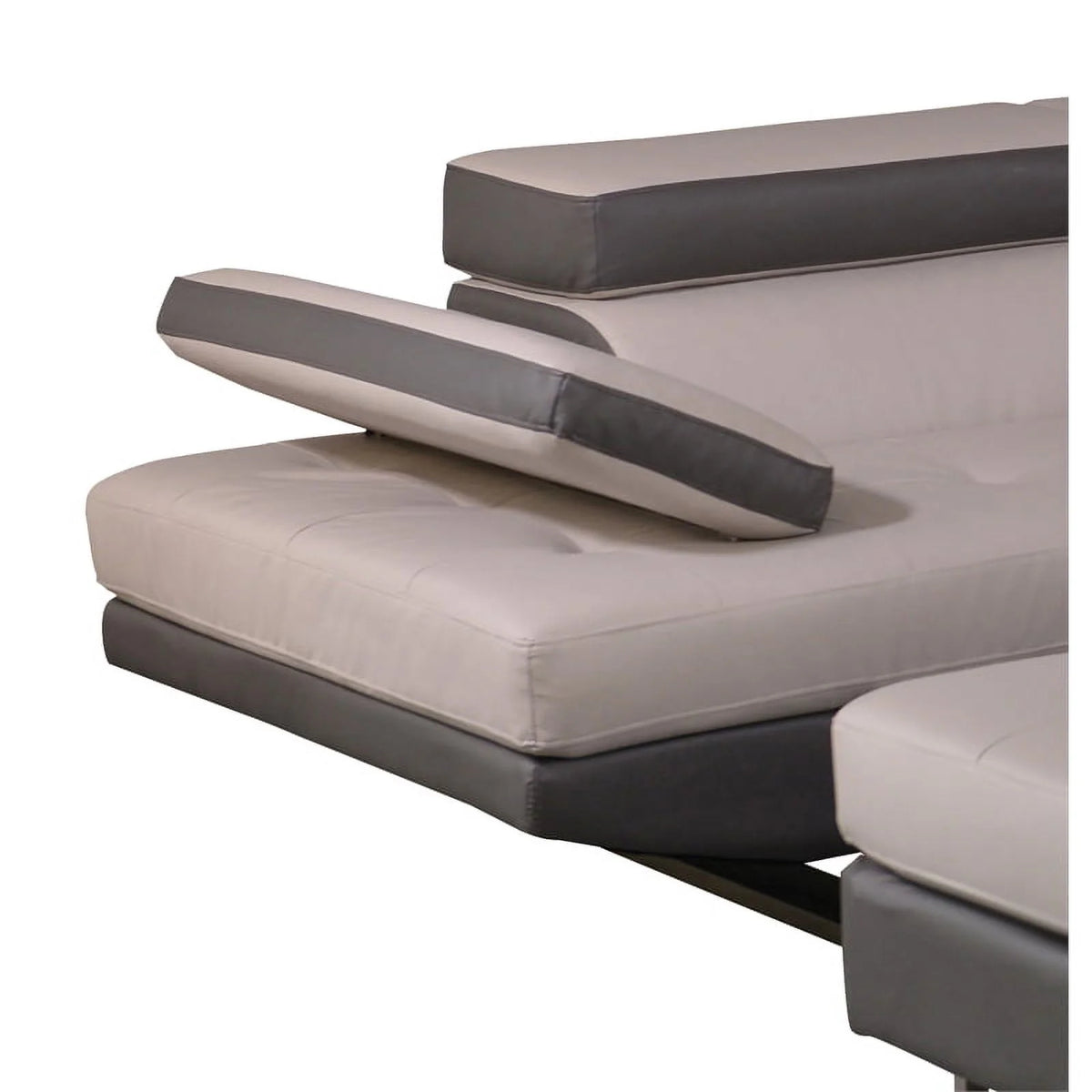 Faux Leather Sectional with Left Arm Facing J203