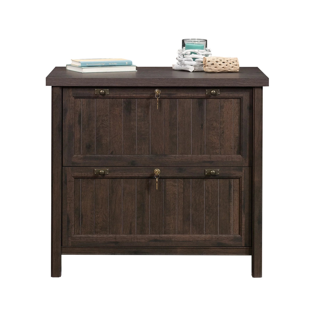 Coffee Oak Lateral File Cabinet Z4654