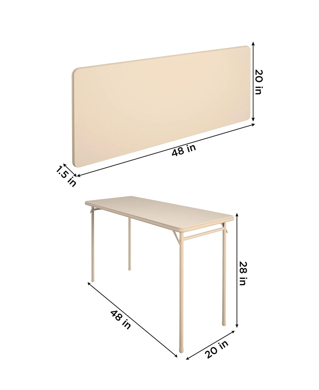Vinyl Upholstered Steel Frame Folding Table G922